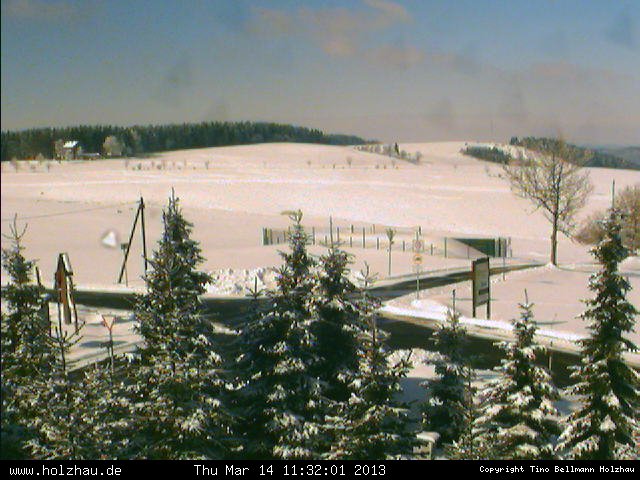 Webcam: Wetter Holzhau 14.03.2013 Webcam Holzhau am 14.03.2013 in Holzhau (Erzgebirge)